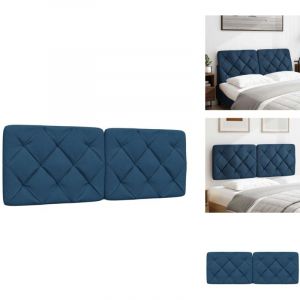 Coussin de tête de lit bleu 120 cm tissu - Coussin De Tête De Lit - Coussins De Tête De Lit - Oreiller De Tête De Lit - Tête De Lit Rembourrée