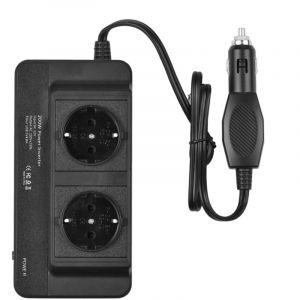 Convertisseur de courant de voiture 200W, dc 12V vers ac 220V, 2 prises ac, 4 ports usb, Commutateur On/Off, Chargeur de voiture portable pour