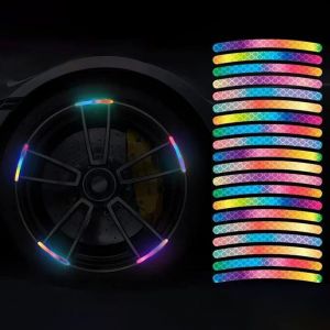 40 PCS 16-19'' Universal Reflective Rim Stripe Sticker,Bandes décoratives de sécurité de Nuit pour Roue de Voiture,Autocollant pour Jante de