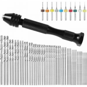 57 Pi&egrave;ces mini perceuse de pr&eacute;cision pin foret fraise mini foret modelisme foret bois precision pin vise Outils perceuse &agrave; main Foret Fraise Twist