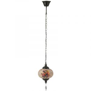 Lampe Suspension Mosa&iuml;que "Neal" 18cm Multicolore