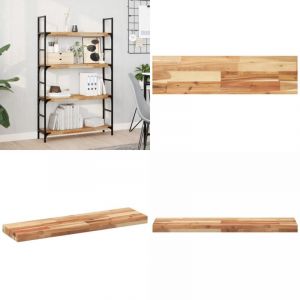 Vidaxl - tagère flottante 100x20x4 cm acacia massif finition à l'huile - Etagere Murale - Étagère Flottante - Bibliothèque Murale - Rangement Mural