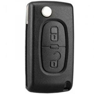 2 Boutons Coque Cl&eacute; Compatible CE0536 cl&eacute; &agrave; Rabat Pliable pour Peugeot 207 307 308 407 408 3008 5008 Citroen C2 C3 C4 C5 C6 C8(2 Boutons, CE0536)