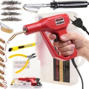 Fer &agrave; souder 50W pour lisser le plastique + agrafeuse plastique H50 + 200 agrafes, couteau, pince