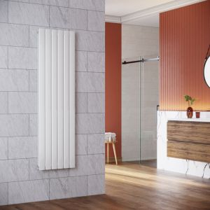 Radiateur eau chaude en acier Conception murale Vertical Radiateur chauffage central 1600x465mm Panneau Double Blanc (1406W) - Sonni