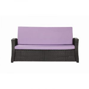Coussins de canapé meubles de jardin en résine tressée Violet, Coussins balançoire d'extérieur 100x60x50cm Coussin pour banquette 2 places-Slim