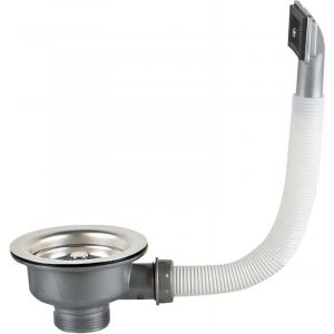 Cr&eacute;pine de panier de vidange de 114 mm 1&frac12; pouce pour &eacute;viers de cuisine et trop-plein rectangulaire, cr&eacute;pine de panier d'&eacute;vier en acier inoxydable