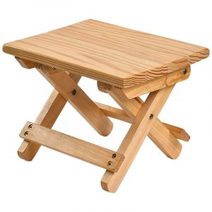 Tabourets de camping pliants, tabouret carr&eacute; portable, petit tabouret en bois, repose-pieds solide et pliable, tabourets de p&ecirc;che ultral&eacute;gers