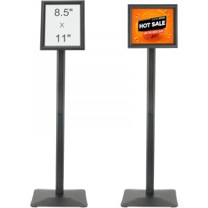 Mophorn - vevor Porte-Affiche 279 x 216 mm Presentoir sur Pied Angle Reglable Panneau deAffichage en Aluminium avec Base Metallique Stable et Feuille