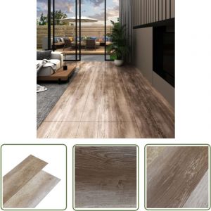 Dalles de plancher pvc autoadhésif 5,21 m² 2mm délavage de bois - Parquet Pvc - Carrelage Imitation Bois - Planchers Autocollants - Revêtement De Sol