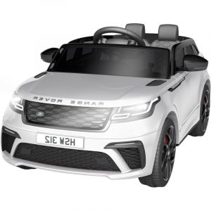 Voiture &Eacute;Lectrique Enfant 12V Land Rover Licenci&eacute;e - V&eacute;Hicule Tout-Terrain avec T&eacute;l&eacute;Commande, Musique, USB, TF, MP3 - Jouet Enfant 3 Ans Et Plus(Wei&szlig;)