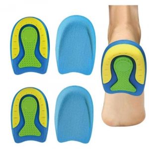 2 Paires de Talonnettes en Gel de Silicone, Talonnette Epine Calcaneenne Gel Grandissante Orthop&eacute;dique Taille L pour Fasciite Plantaire, Douleurs au