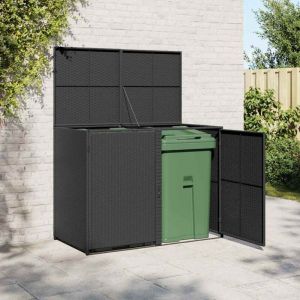 Furniture Limited - Abris pour poubelle double Résine tressée