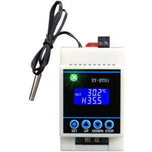 XY-DT01 R&eacute;Gulateur de Temp&eacute;Rature Num&eacute;Rique -40-110 Celsius Thermostat Micro-Num&eacute;Rique Num&eacute;Rique avec &eacute;Cran LCD et Capteur &eacute;Tanche
