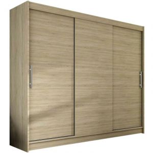 Mobilier1 - Armoire Closico 118, Sonoma ch&ecirc;ne, 215x250x58cm, Portes d'armoire: Coulissantes, Nombre d'&eacute;tag&egrave;res: 0