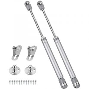 Lot de 2 V&eacute;rin &agrave; Gaz, 200N / 20kg Verin Meuble Ressort Amortisseurs &agrave; Gaz avec Vis, Verin Hydraulique Levage de Porte Armoire Cuisine Placard
