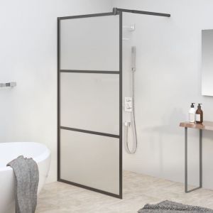 Design In - Paroi de douche Écran de douche Paroi fixe 115x195 cm Verre esg dépoli Noir CVW54036