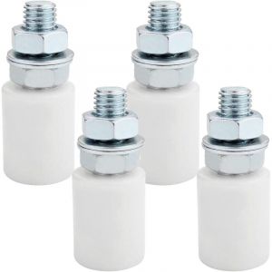 Roulette Portail Coulissant 4 pcs, Guide Portail Coulissant, Galet Porte Coulissante Nylon 30x40, Kit Portail Coulissant sans Bruit pour Portail/Porte