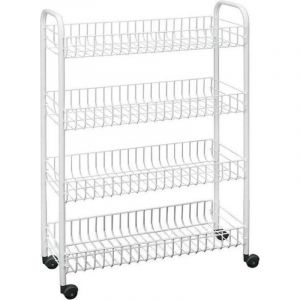 Desserte de salle de bain/cuisine Metaltex Snello 84x56cm Acier Blanc