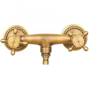 Robinet de jardin extérieur 1/2 pouce, robinet mural pour machine à laver avec finition en laiton antique