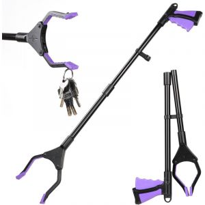 Pince de Pr&eacute;hension Ramasse Objet Pince Ramasse Dechets Outils de Ramassage Aimants pour Personnes &Acirc;g&eacute;es et Enfants Pliable Rotative