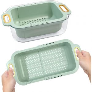 Largeight - jamais UTILIS&Eacute;]Panier de Vidange pour Cuisine Extendable (14-18'), Passoire de Vidange &Eacute;vier en Plastique R&eacute;tractable, Passoire de