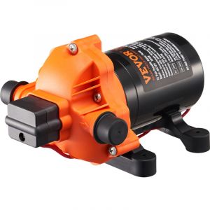 VEVOR Pompe a Eau a Membrane 12 V CC 3,5 GPM 13,25 L/min 3 Chambres avec Pressostat, Interrupteur de Pression Automatique, 50 PSI, Port MNPT 1/2'',