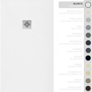 Soulbath - Receveur de Douche -R&eacute;sine -Gel Coat -Texture Lisse/Pierre -Antid&eacute;rapant -Couleur Blanc - 120X70- Extra plat 3cm. Standard