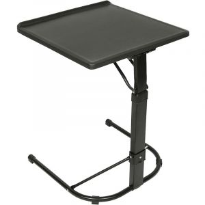 Aqrau - Table pour Ordinateur, Table de Lit pour Ordinateur Portable Hauteur R&eacute;glable(58-69cm), Table d'appoint pliable Noir