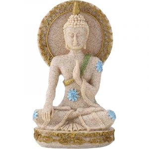 Nazalus-Vente Statues De Grès Exquises, Statue De Bouddha en Grès Fengshui Accueil Hôtel Décoration Ornement Cadeau pour la Décoration Intérieure,