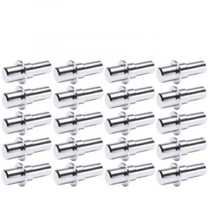 Cyclingcolors - 20x Taquet d'étagère à tenon diamètre 5mm longueur 8,5mm zinc blanc Support Fixation Meuble Tablette Bois Vitrine Unioversel