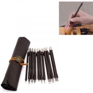 10Pcs Outil De Sculpture Sur Pierre Burins, Outils &Agrave; D&eacute;couper En Acier Tungst&egrave;ne En Bois En Pierre Section Sculpt&eacute;e Carbure Outil Professionelle