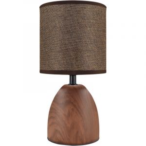 Lampe de table JOTA - E14 - Wenge - 25W max - 28cm - C&eacute;ramique et acier