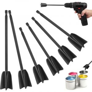 Lot de 6 Mélangeurs époxy pour Perceuse, Palettes de Mélangeur de Peinture Réutilisables, Outil de Mélange pour Mélanger la résine époxy, la Peinture