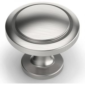 Lot de 12 Bouton de Meuble Bouton Porte Cuisine Rond Boutons de Porte Alliage de Zinc Bouton Porte Placard Nickel Bross&eacute; Bouton Porte Poign&eacute;e Cuisine