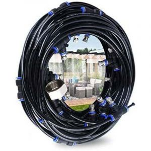 CT Brumisateur d'ext&eacute;rieur, brumisateur de terrasse de 10 m avec 9 buses de brumisateur + 1 buses de rechange + 1 outil de coupe de tuyau de