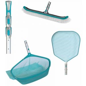 Pack entretien piscine Bayrol avec Manche t&eacute;lescopique, &eacute;puisette de fond, de surface et Brosse 50 cm