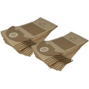 20x sacs compatible avec K&auml;rcher Mighty Vac 2000+, NT181, Puzzi 90, se 5.100, se 6.100, SE2001, SE3001, WD2500M aspirateur - papier, marron - Vhbw