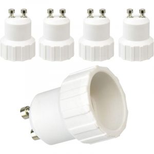 GU10 vers E14 Adaptateur,Convertisseur Base Ampoule GU10 vers E14 Support Adaptateur Prise Lampe,Puissance Maximale 200W,0250V,Lot de 5.