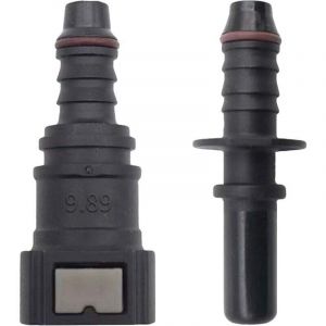 2pcs Raccord durite Essence, Connecteur de Tuyau de Carburant Droit Femelle,9.89 Tuyau de Ligne de Carburant Raccord Rapide id8 Raccord Rapide