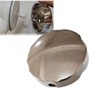 Bouton rotatif pour baignoire, couvercle de trop-plein de baignoire, en alliage de zinc, bouton rotatif pour bonde de baignoire/&eacute;vacuations de bac &agrave;