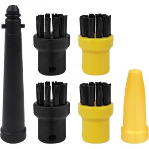 6 Pi&egrave;ces Accessoire pour Karcher Nettoyeur Vapeur, Kit Brosse Ronde et Embout Buse Accessoires, Compatible avec K&auml;rcher SC1 SC2 SC3 SC4 SC5 SC7 CTK10