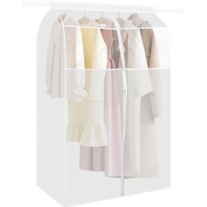 Housse de Rangement Penderie housse de Tringle &agrave; V&ecirc;tements en PEVA 80x60x120cm Housse Protection Housse Rangement Anti-Poussi&egrave;re Housse de V&ecirc;tement