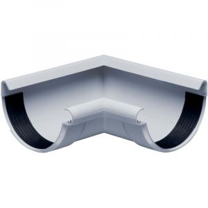 Equerre de chéneau 90 degrés demi-ronde, angle intérieur, bourrelet intérieur en pvc, pièce de raccordement pour accessoires de gouttière, montage