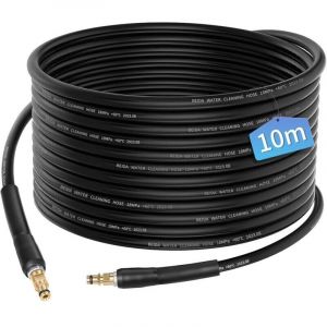 Tuyau Pour Nettoyeur Haute Pression 10m Tuyau d&eacute;boucheur Flexible Noir Nettoyage de Canalisations Haute pression pour Nettoyeur haute Pression