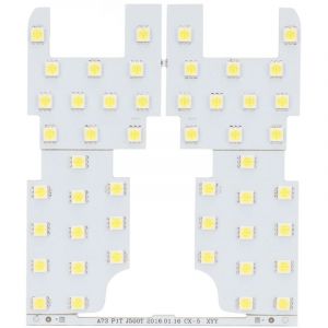 4 pi&egrave;ces lampes de lecture int&eacute;rieures automatiques 48 LED 8000LM lumi&egrave;re blanche remplacement de d&ocirc;me de voiture pour MAZDA CX‑ 5.