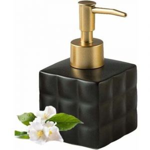 Distributeur de savon dor&eacute; Relief Balck Distributeur de savon Salle de bains Rubik's Cube Distributeur de savon pour les mains pour la cuisine,