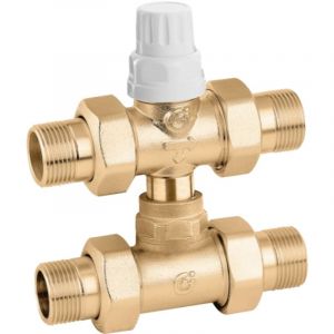 Caleffi - Vanne de zone trois voies avec té by-pass 678 1'