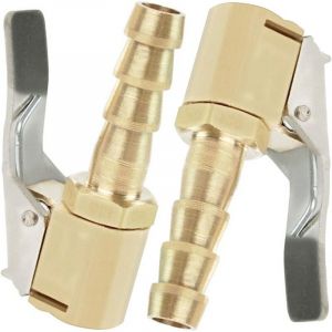 2 Pi&egrave;ces Embout de Gonflage,Embout Gonflage Pneu Voiture,Embout Gonfleur avec Clip,Gonflage Valve Clip Pince Connecteur Adaptateur,pour Valves de