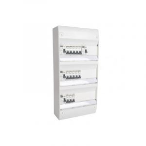 Ohmtec - Tableau Électrique Pré-Équipé 3 rangées nf 4 id 40A + 13 Disjoncteurs